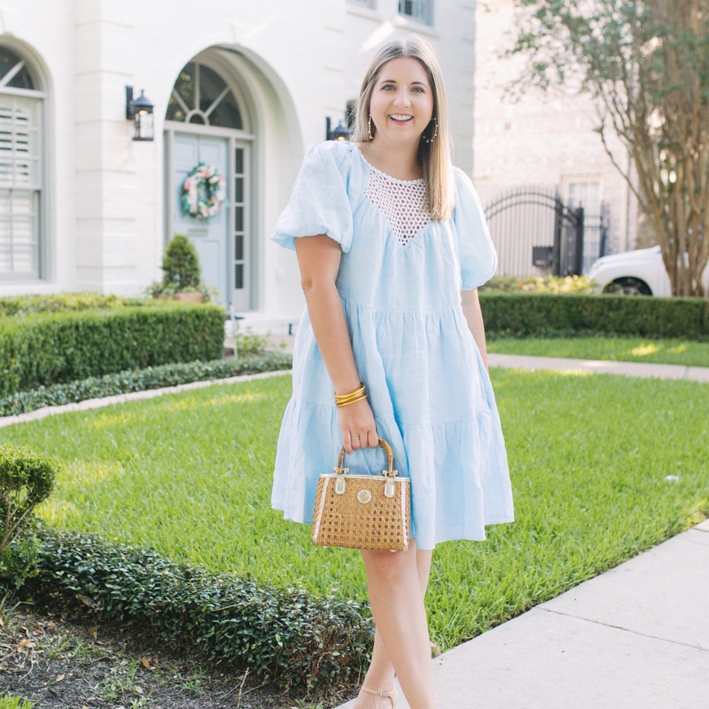 Lilly Pulitzer Charlet Short Sleeve Linen Dresss